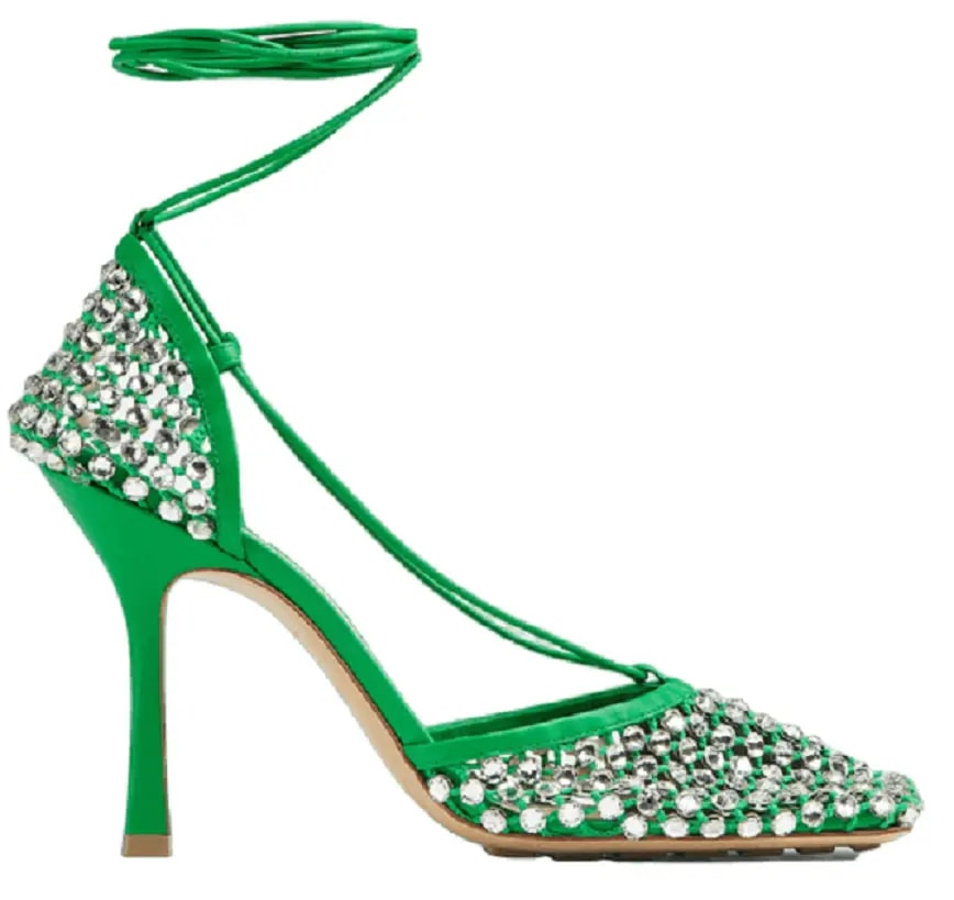 Giày Cao Gót Bottega Veneta Lace-Up Sandal 'Parakeet' 667206V0GU13750 — kich-thuoc: lien-he-order Giày Cao Gót Bottega Veneta Lace-Up Sandal 'Parakeet' 667206V0GU13750 — kich-thuoc: lien-he-order
