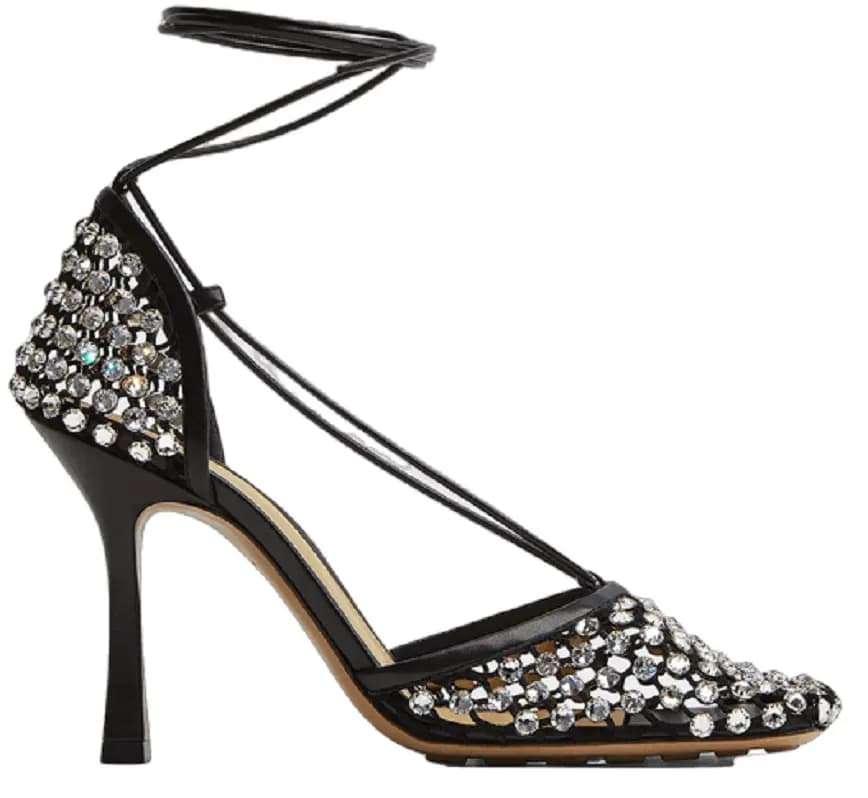 Giày Cao Gót Bottega Veneta Lace-Up Sandal 'Black' 667206V0GU11013 Giày Cao Gót Bottega Veneta Lace-Up Sandal 'Black' 667206V0GU11013