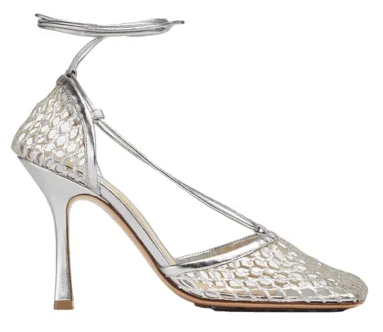Giày Cao Gót Bottega Veneta Lace-Up Sandal 'Silver' 651388V1BT11414 Giày Cao Gót Bottega Veneta Lace-Up Sandal 'Silver' 651388V1BT11414
