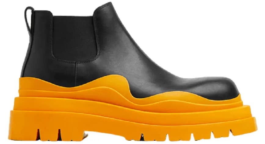 Giày Bottega Veneta Tire Ankle Chelsea Boot 'Black Tangerine' 630281VBS501384 Giày Bottega Veneta Tire Ankle Chelsea Boot 'Black Tangerine' 630281VBS501384