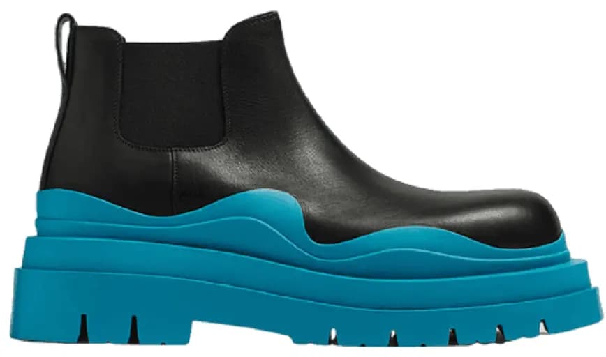 Giày Bottega Veneta Tire Ankle Chelsea Boot 'Black Amalfi Blue' 630281VBS501438 Giày Bottega Veneta Tire Ankle Chelsea Boot 'Black Amalfi Blue' 630281VBS501438