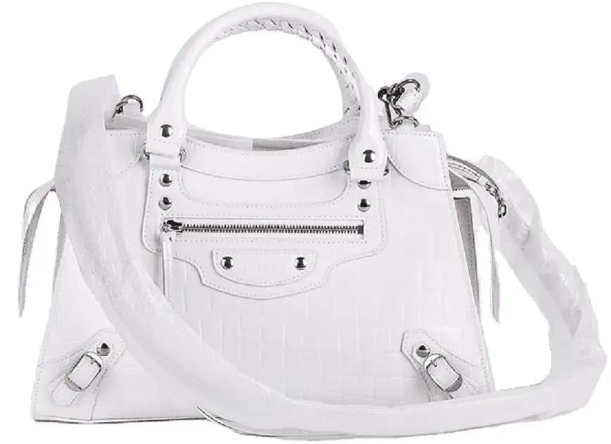 Túi Balenciaga Crocodile Embossed Neo Classic Mini 'White' 638524-15V6Y-9016 Túi Balenciaga Crocodile Embossed Neo Classic Mini 'White' 638524-15V6Y-9016