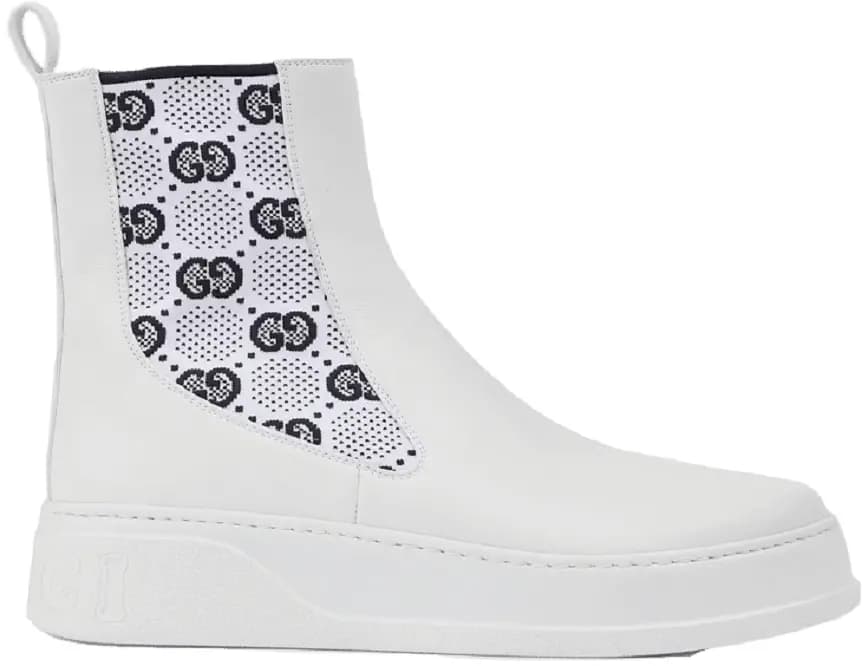 Giày Gucci Men's Boot With GG Jersey 'White Leather' 718713-AAA8L-9059 Giày Gucci Men's Boot With GG Jersey 'White Leather' 718713-AAA8L-9059