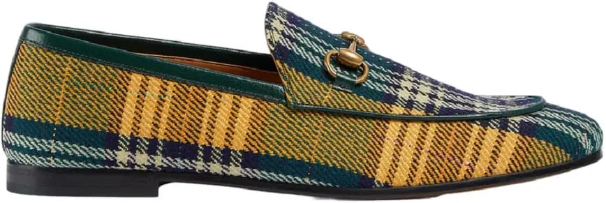 Giày Gucci Jordaan Tartan Tweed Loafer 'Yellow' 430088-FAATX-8550 Giày Gucci Jordaan Tartan Tweed Loafer 'Yellow' 430088-FAATX-8550