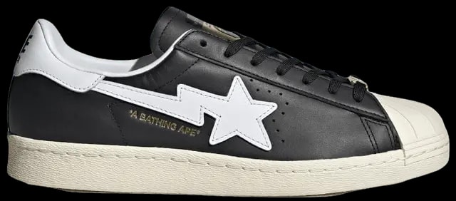 Giày Adidas x BAPE Superstar 80s 'Core Black Off White' IF2385 — kich-thuoc: 41 1/3 Giày Adidas x BAPE Superstar 80s 'Core Black Off White' IF2385 — kich-thuoc: 41 1/3