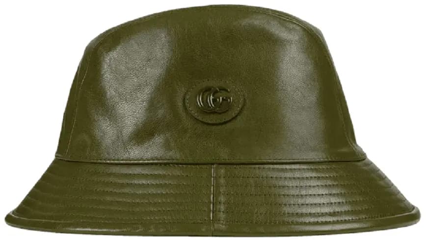 Mũ Gucci Leather Bucket Double G 'Dark Green' 727239-4HAU4-3300 Mũ Gucci Leather Bucket Double G 'Dark Green' 727239-4HAU4-3300