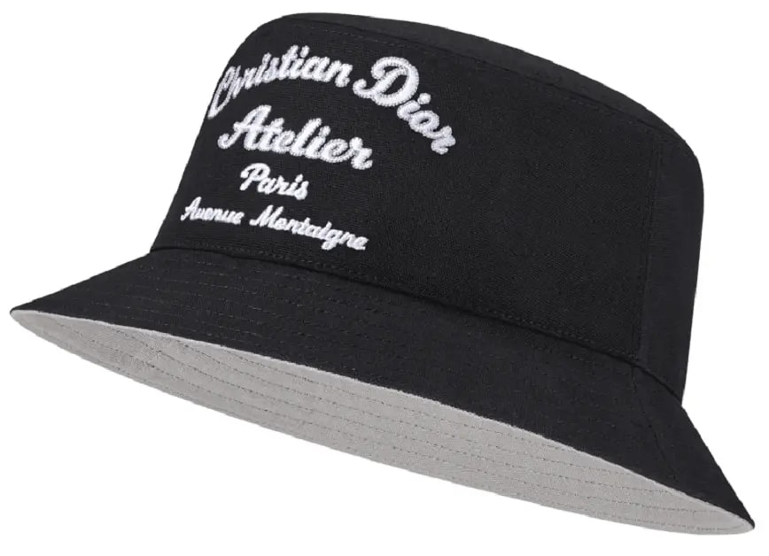 Mũ Dior Atelier Bucket Hat 'Black Canvas' 243C907C4511-C988 — kich-thuoc: S Mũ Dior Atelier Bucket Hat 'Black Canvas' 243C907C4511-C988 — kich-thuoc: S