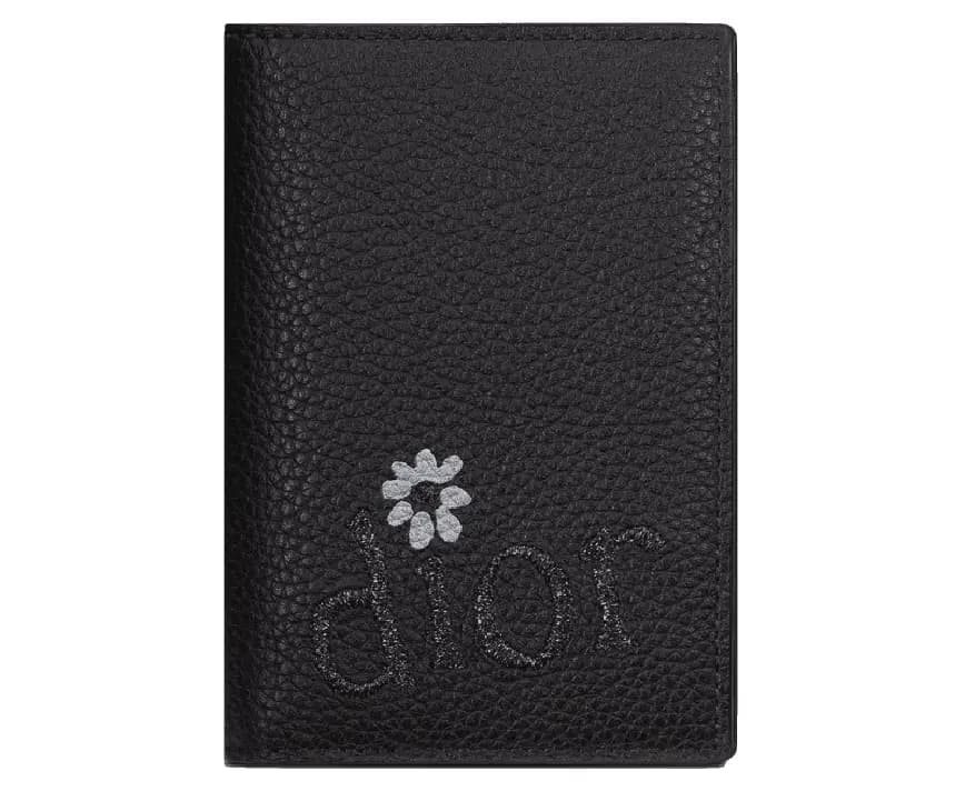 Ví Dior By Erl Bi-Fold Card Holder 'Black Grained' 2ESCH138SER-H03E Ví Dior By Erl Bi-Fold Card Holder 'Black Grained' 2ESCH138SER-H03E