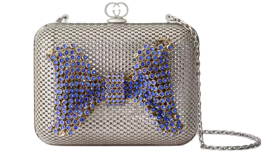 Túi Gucci Metal Handbag Crystal Bow 'Silver' 725794-9AAA2-8054 Túi Gucci Metal Handbag Crystal Bow 'Silver' 725794-9AAA2-8054