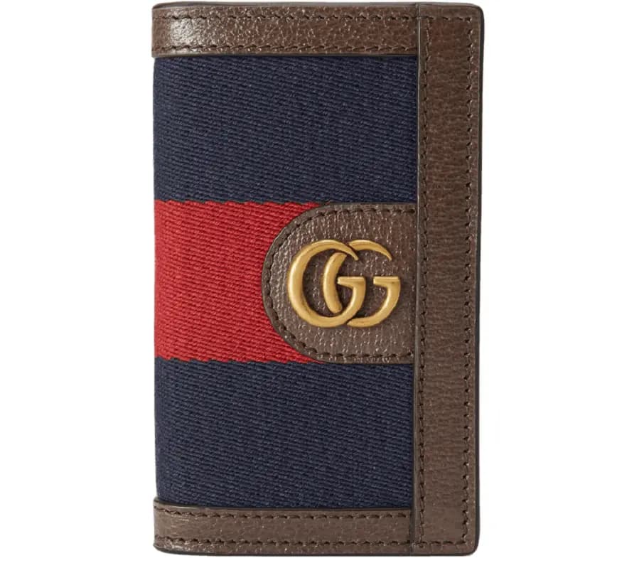 Ví Gucci Web Card Case Double G 'Blue Red' 722932-HE2VT-8450 Ví Gucci Web Card Case Double G 'Blue Red' 722932-HE2VT-8450