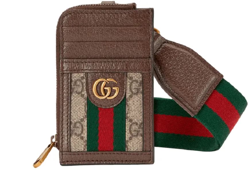 Ví Gucci Ophidia GG Card Case Strap 'Brown' 723057-96IWT-8745 Ví Gucci Ophidia GG Card Case Strap 'Brown' 723057-96IWT-8745