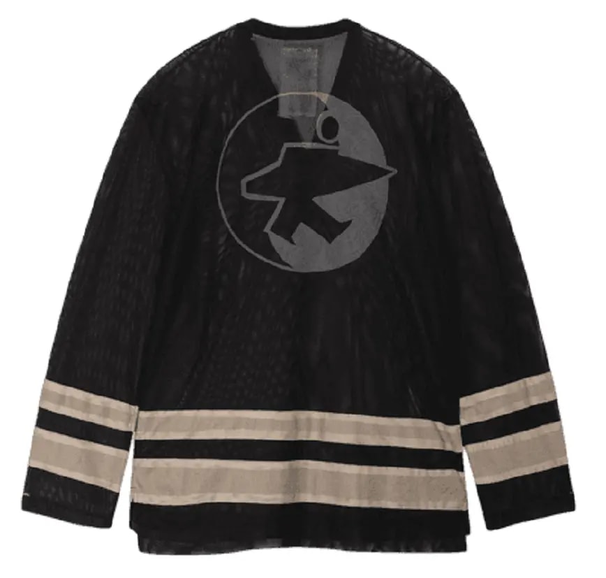 Áo Stussy x Our Legacy Work Shop Hockey Jersey 'Black Beige Mesh' — kich-thuoc: M Áo Stussy x Our Legacy Work Shop Hockey Jersey 'Black Beige Mesh' — kich-thuoc: M