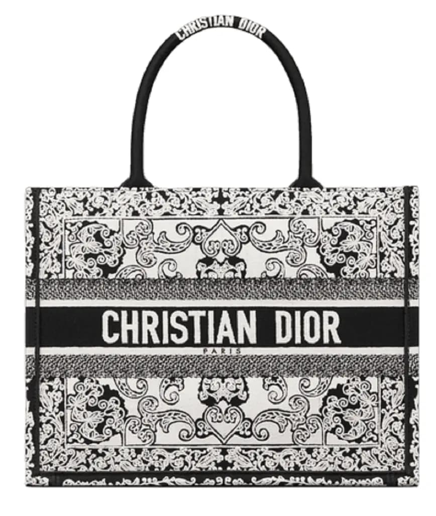 Túi Dior Book Tote Medium 'White Black' M1296ZMGA-M879 Túi Dior Book Tote Medium 'White Black' M1296ZMGA-M879