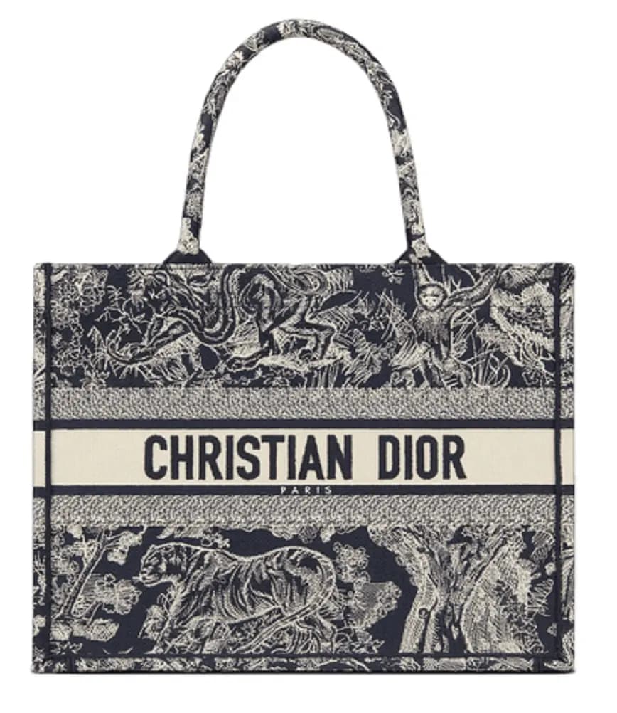 Túi Dior Book Tote Medium 'Blue Reverse Embroidery' M1296ZRGO-M928 Túi Dior Book Tote Medium 'Blue Reverse Embroidery' M1296ZRGO-M928