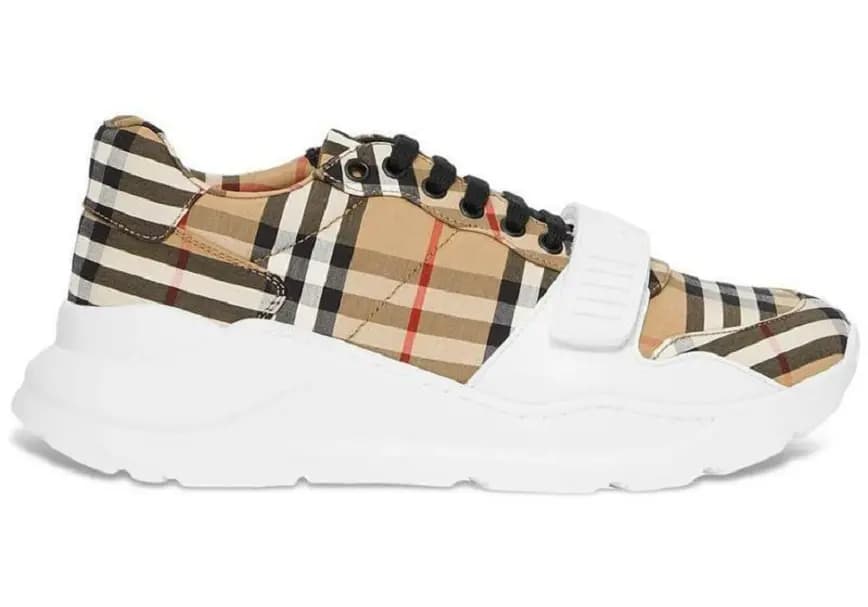 Giày Burberry Vintage Check Cotton Beige 8046826 Giày Burberry Vintage Check Cotton Beige 8046826