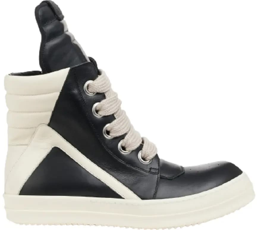 Giày Rick Owens FW22 Strobe Geobasket 'Black And Milk' ru02b2894LPOW1-911 Giày Rick Owens FW22 Strobe Geobasket 'Black And Milk' ru02b2894LPOW1-911