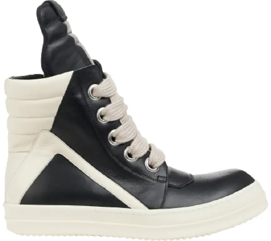 Giày Rick Owens FW22 Strobe Geobasket 'Black And Milk' ru02b2894LPOW1-911 — kich-thuoc: 43 Giày Rick Owens FW22 Strobe Geobasket 'Black And Milk' ru02b2894LPOW1-911 — kich-thuoc: 43