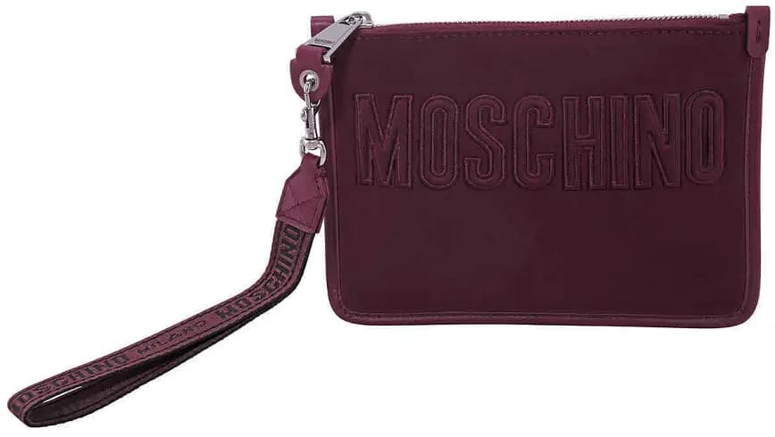 Ví Moschino Ladies Logo Embroidery Neoprene 'Purple' B840382061195 Ví Moschino Ladies Logo Embroidery Neoprene 'Purple' B840382061195