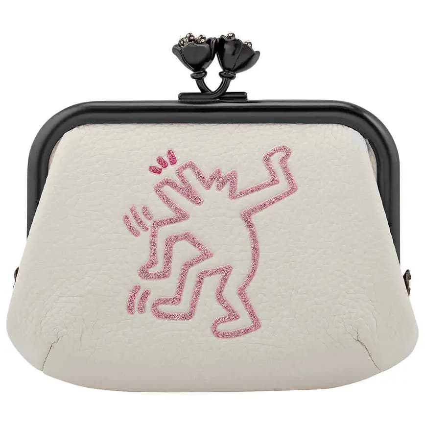 Ví Coach Keith Haring Frame Compact Kisslock 'Chalk' 28689-BPCHK Ví Coach Keith Haring Frame Compact Kisslock 'Chalk' 28689-BPCHK