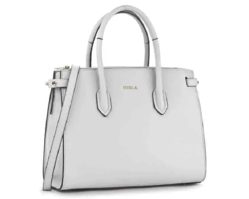 Túi Furla Pin S Leather Satchel Bag 'Silver' 924572 Túi Furla Pin S Leather Satchel Bag 'Silver' 924572