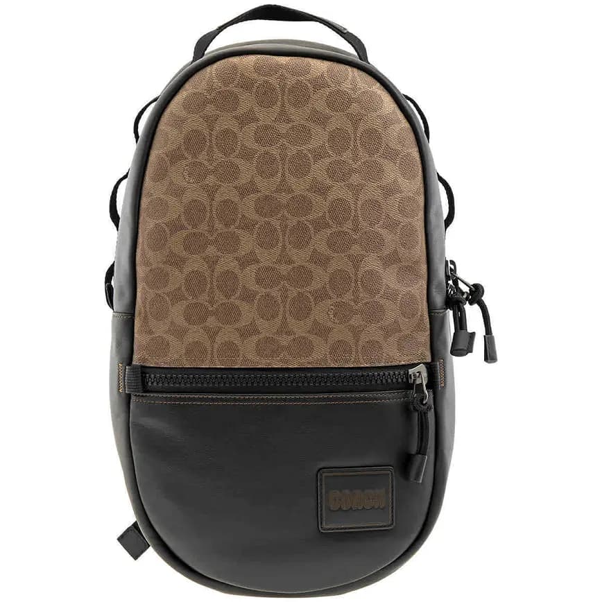 Balo Coach Signature Canvas With Patch Pacer 'Black Copper' 87988-JIKHA Balo Coach Signature Canvas With Patch Pacer 'Black Copper' 87988-JIKHA