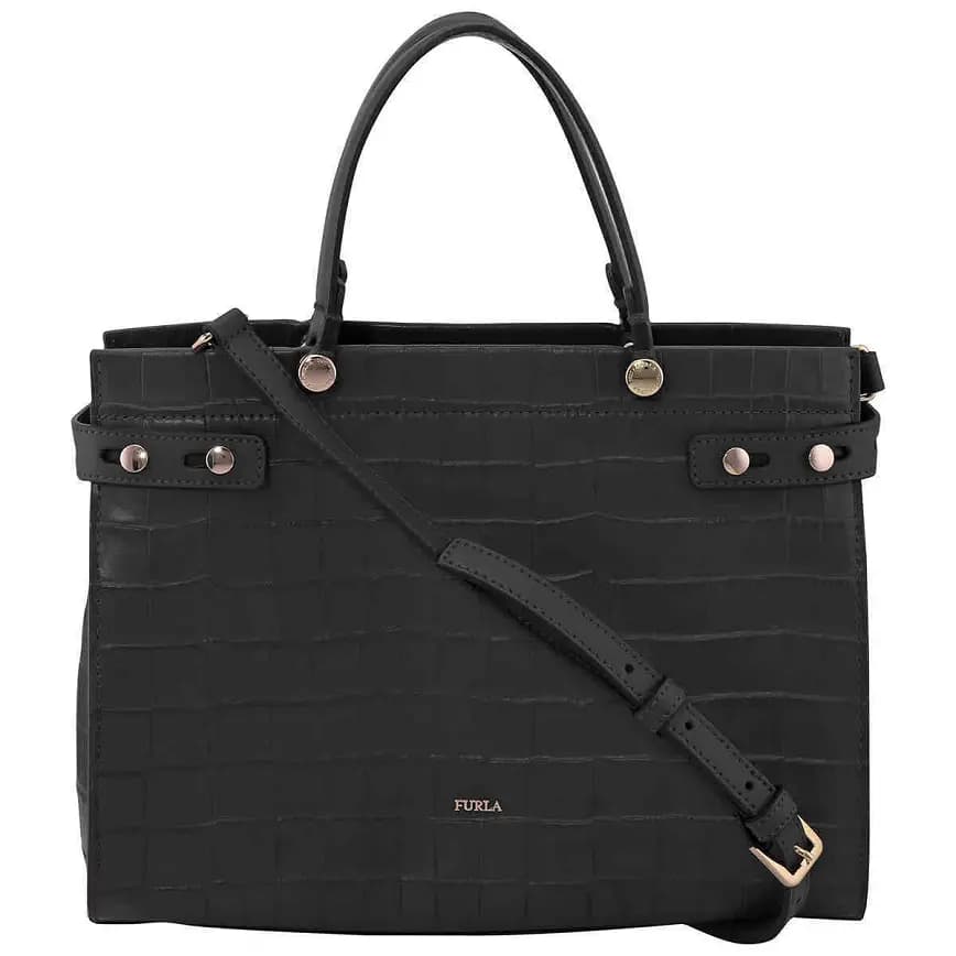 Túi Furla Lady M Crocodile Tote 'Black' 1033882 Túi Furla Lady M Crocodile Tote 'Black' 1033882