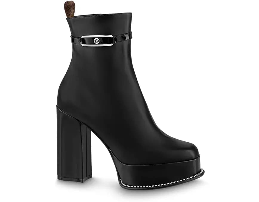 Giày Louis Vuitton Fame Platform Ankle Boots 'Black' 1AABKA Giày Louis Vuitton Fame Platform Ankle Boots 'Black' 1AABKA