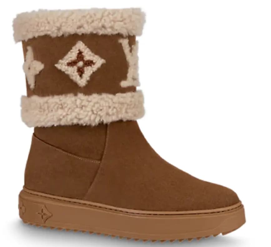 Giày Louis Vuitton Snowdrop Flat Ankle Boots Cognac 1A95DS Giày Louis Vuitton Snowdrop Flat Ankle Boots Cognac 1A95DS