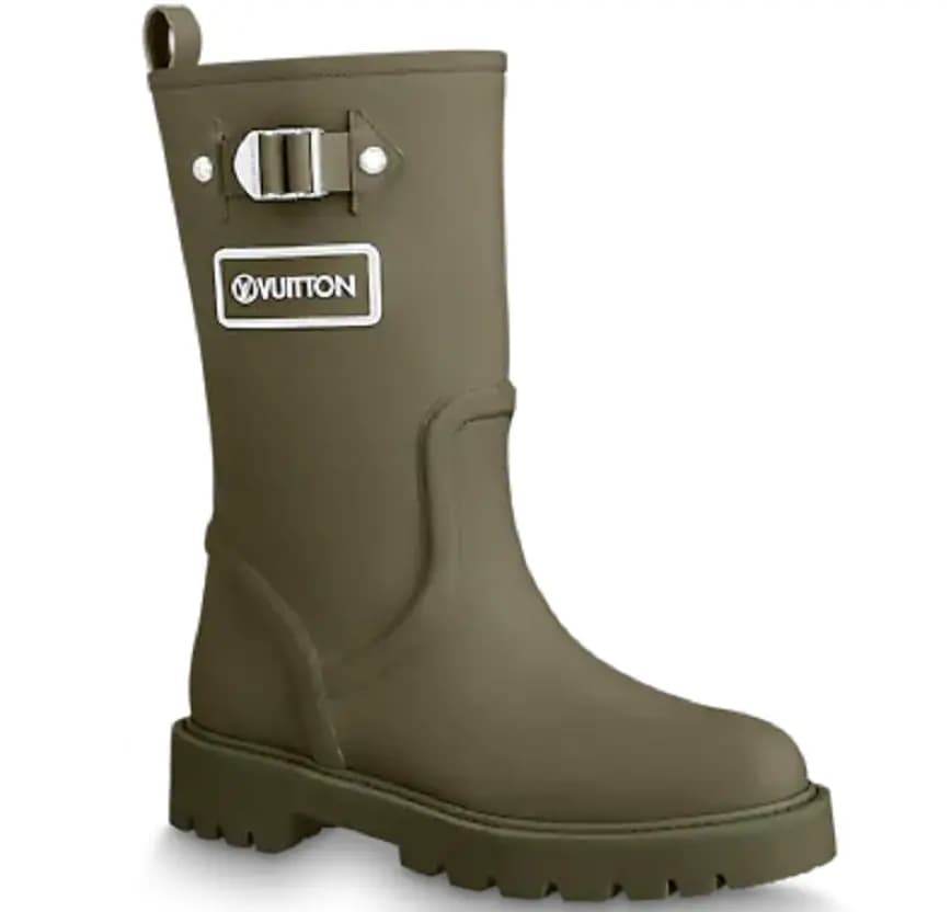 Giày Louis Vuitton Territory Flat Half Boots Kaki 1A9H99 Giày Louis Vuitton Territory Flat Half Boots Kaki 1A9H99