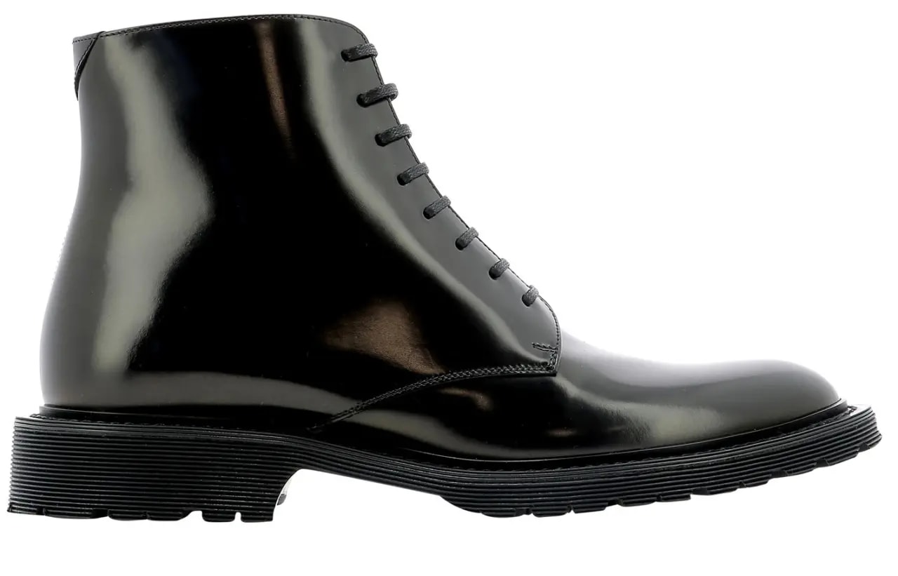 Giày Saint Laurent Army Smooth Leather Laced Boot Black 6323641Y0001000 — kich-thuoc: 43 Giày Saint Laurent Army Smooth Leather Laced Boot Black 6323641Y0001000 — kich-thuoc: 43