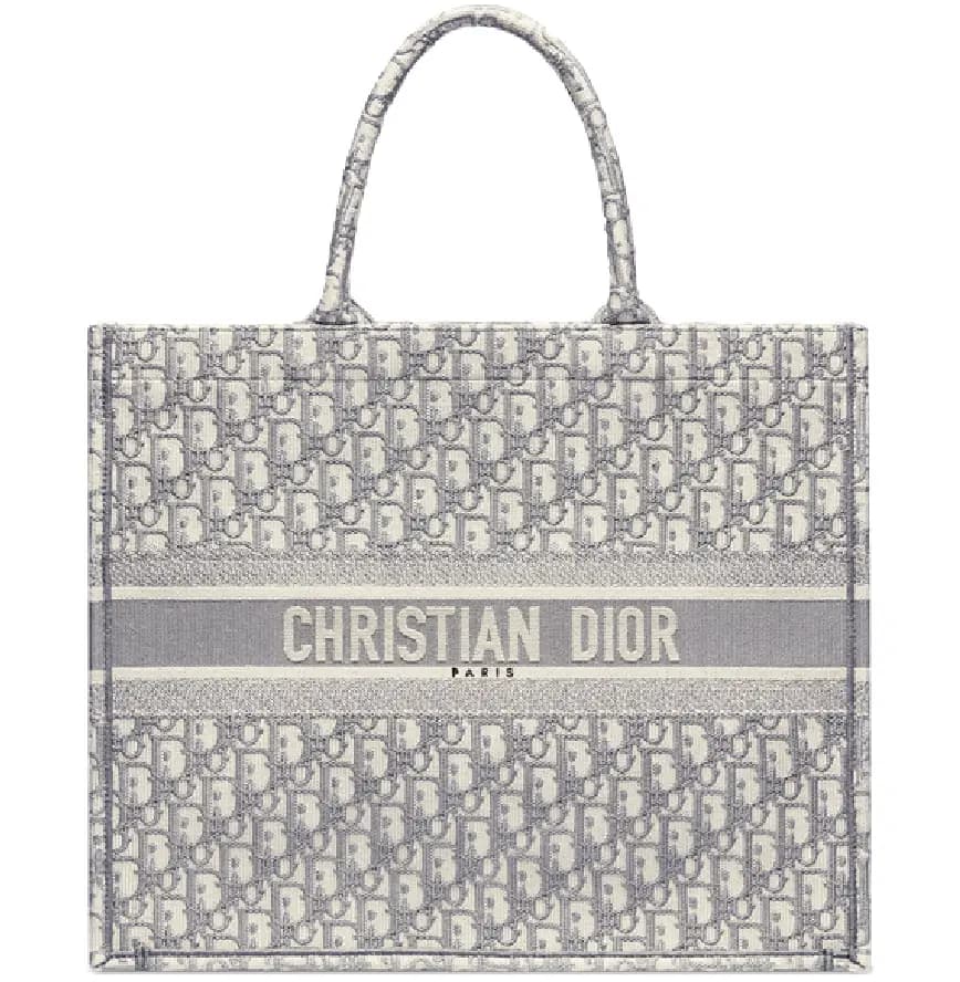 Túi Dior Large Book Tote 'Gray Dior Oblique Embroidery' M1286ZRIW-M932 Túi Dior Large Book Tote 'Gray Dior Oblique Embroidery' M1286ZRIW-M932