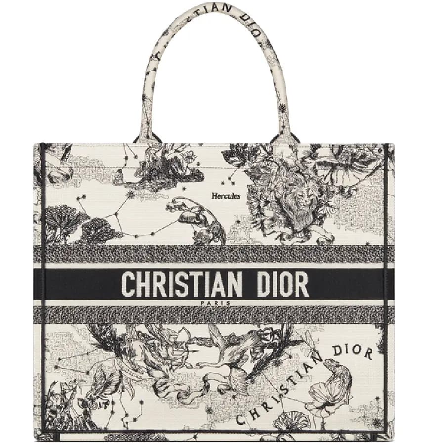 Túi Dior Large Book Tote 'Latte Toile De Jouy Zodiac Embroidery' M1286ZRHZ-M941 Túi Dior Large Book Tote 'Latte Toile De Jouy Zodiac Embroidery' M1286ZRHZ-M941