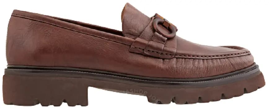 Giày Salvatore Ferragamo Gancini Ornament MoccasinItem 'Brown' 02B522 715065 Giày Salvatore Ferragamo Gancini Ornament MoccasinItem 'Brown' 02B522 715065