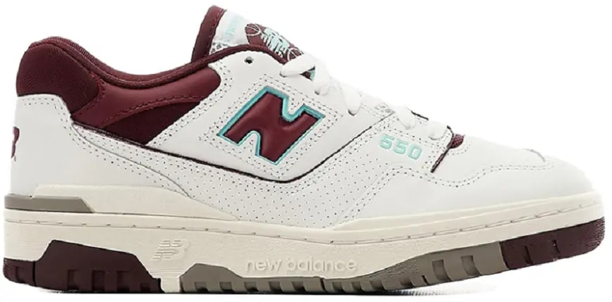 Giày New Balance 550 'Burgundy Turquoise' BB550WBG — kich-thuoc: 40.5 Giày New Balance 550 'Burgundy Turquoise' BB550WBG — kich-thuoc: 40.5