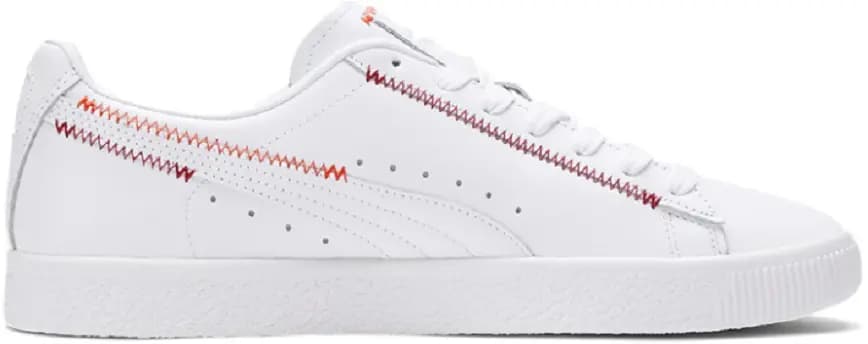 Giày Puma Clyde Stitch 'White Red' 375888-01 Giày Puma Clyde Stitch 'White Red' 375888-01