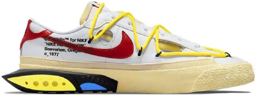Giày Nike Off White x Blazer Low 'White University Red' DH7863-100 Giày Nike Off White x Blazer Low 'White University Red' DH7863-100