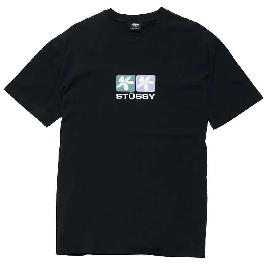 Áo Stussy Daisy SS Tee Black Áo Stussy Daisy SS Tee Black