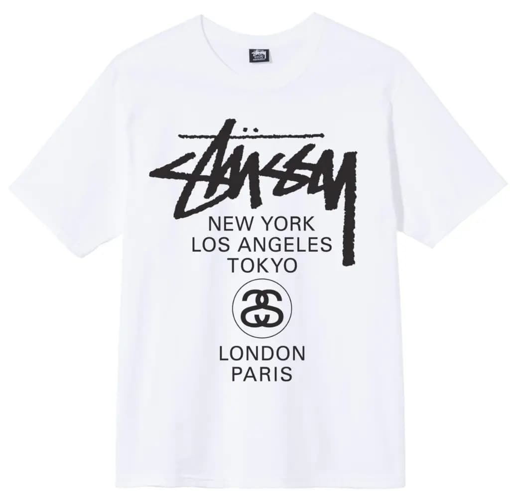 Áo Stussy World Tour T-Shirt White Áo Stussy World Tour T-Shirt White