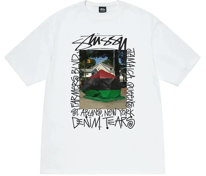 Áo Stussy x Denim Tears Farmers Blvd Tee 'White' Áo Stussy x Denim Tears Farmers Blvd Tee 'White'