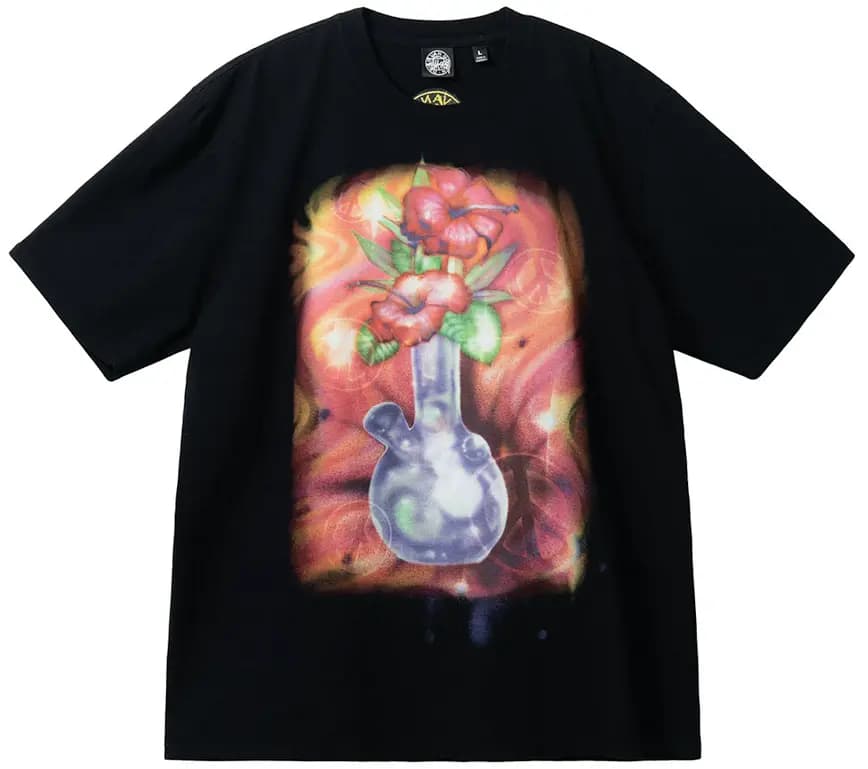 Áo Stussy x Dries Van Noten Airbrush Vase Tee 'Black' Áo Stussy x Dries Van Noten Airbrush Vase Tee 'Black'