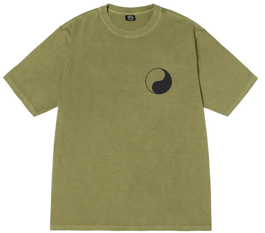 Áo Stussy x Our Legacy Work Shop Yin Yang Pigment Dyed Tee 'Olive' Áo Stussy x Our Legacy Work Shop Yin Yang Pigment Dyed Tee 'Olive'