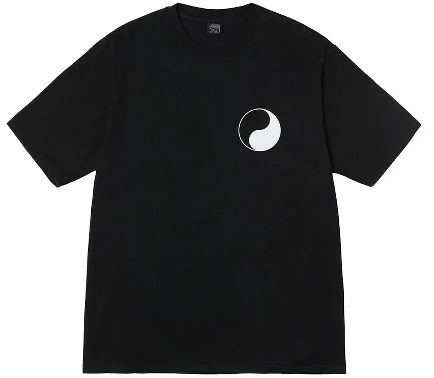Áo Stussy x Our Legacy Work Shop Yin Yang Pigment Dyed Tee 'Black' — kich-thuoc: S Áo Stussy x Our Legacy Work Shop Yin Yang Pigment Dyed Tee 'Black' — kich-thuoc: S