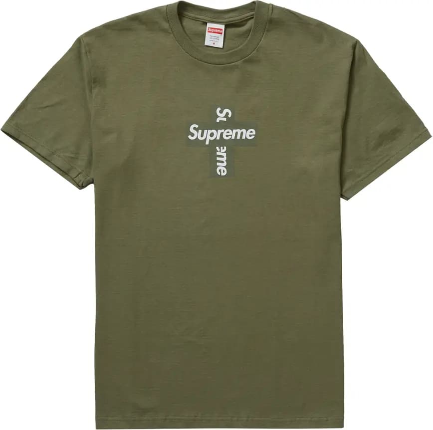 Supreme Cross Box Logo Tee Light Olive SUP-CRBLTLO Supreme Cross Box Logo Tee Light Olive SUP-CRBLTLO