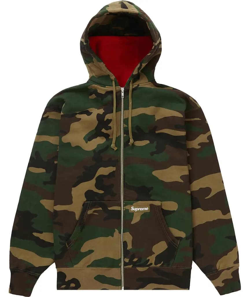 Áo Supreme Double Hood Facemask Zip Up Hooded 'Woodland Camo' Áo Supreme Double Hood Facemask Zip Up Hooded 'Woodland Camo'