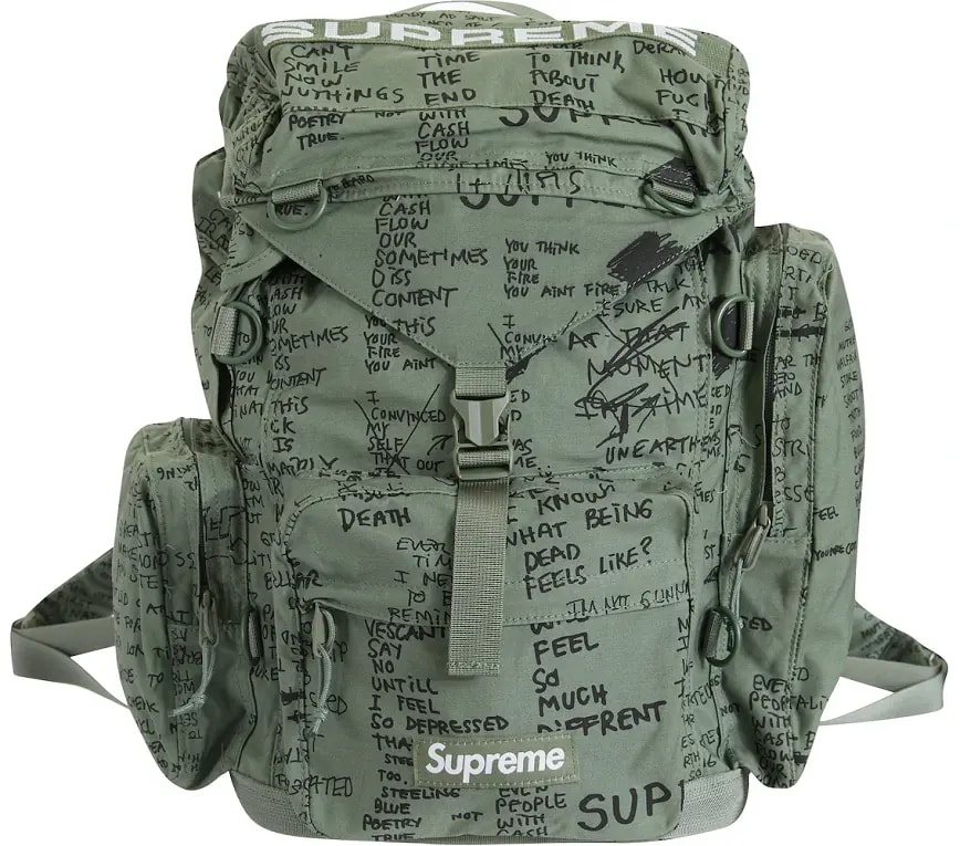 Balo Supreme Field Backpack 'Olive Gonz' — kich-thuoc: 1-size Balo Supreme Field Backpack 'Olive Gonz' — kich-thuoc: 1-size