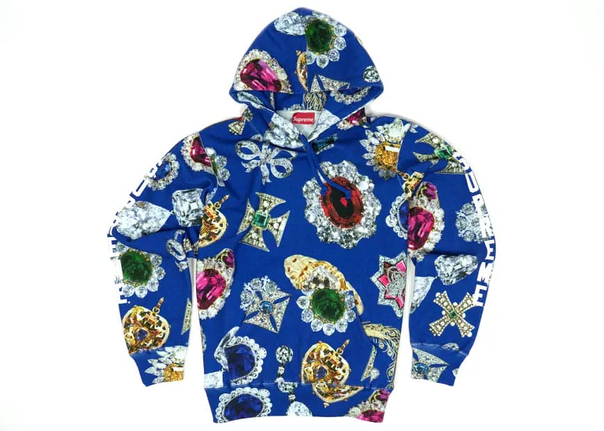 Áo Supreme Jewels Hooded Sweatshirt Royal SP-JHSR Áo Supreme Jewels Hooded Sweatshirt Royal SP-JHSR