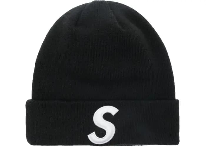 Mũ Supreme New Era S Logo Beanie Black Mũ Supreme New Era S Logo Beanie Black