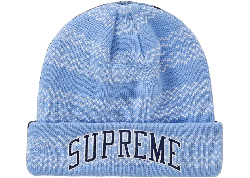 Mũ Supreme New Era Split Beanie 'Blue' Mũ Supreme New Era Split Beanie 'Blue'