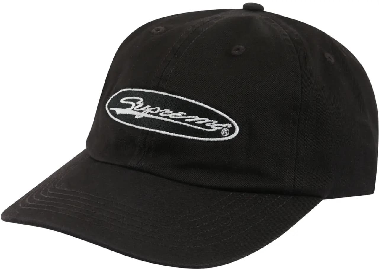 Mũ Supreme Oval 6-Panel 'Black' Mũ Supreme Oval 6-Panel 'Black'