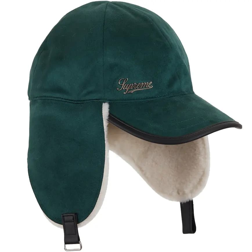 Mũ Supreme Shearling Earflap 6-Panel 'Green' Mũ Supreme Shearling Earflap 6-Panel 'Green'